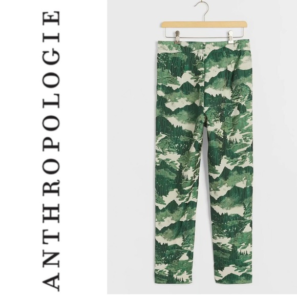 Anthro Eva Franco Landscape Jacquard Slim Pant NWT - Picture 4 of 10